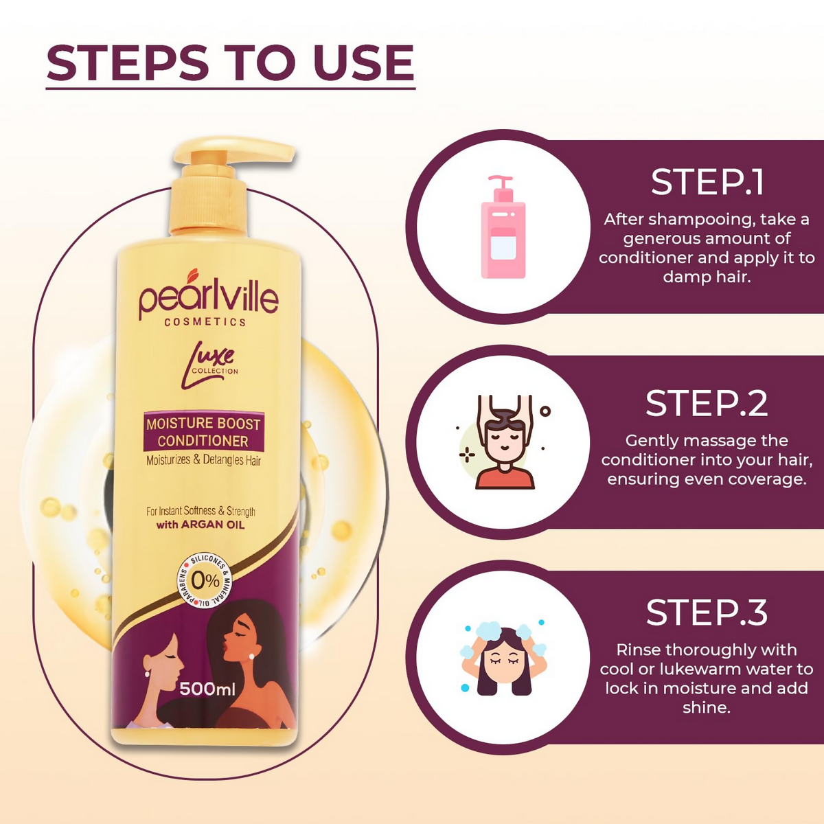 Pearlville Luxe Collection Moisture Boost Conditioner | Grocsy