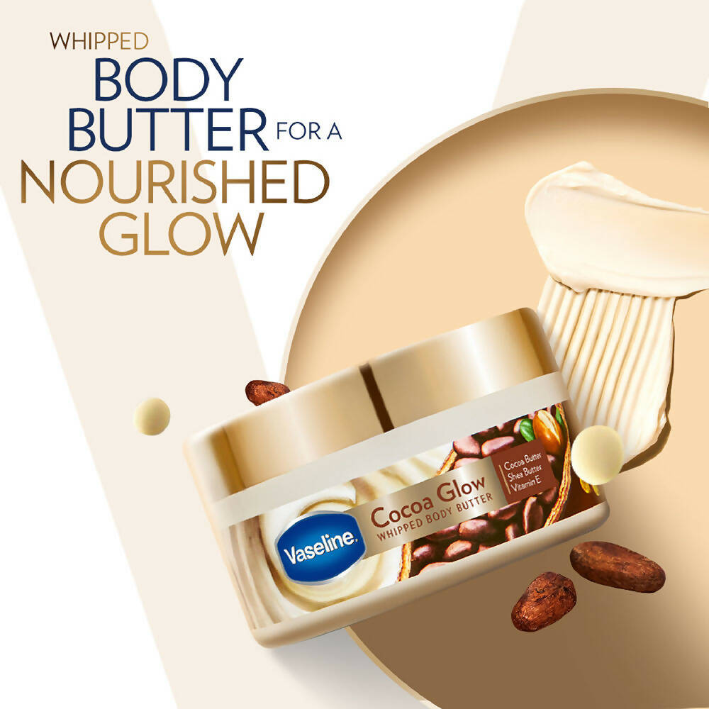 Vaseline Cocoa Glow Whipped Body Butter | Grocsy