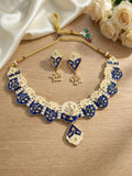 Jewel City Multicolor Meenakari Peacock Necklace Set With Pearl Earrings | Grocsy