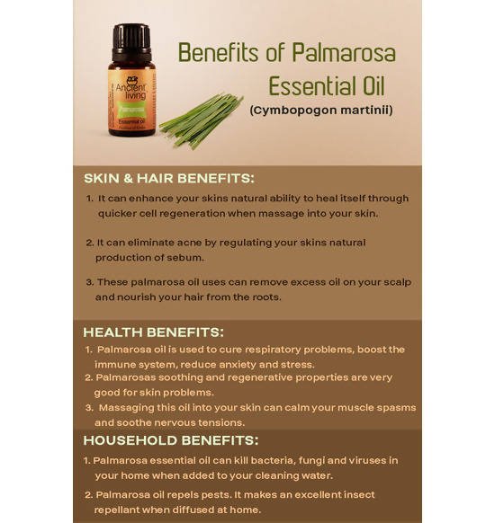 Ancient Living Palmarosa Essential Oil | Grocsy