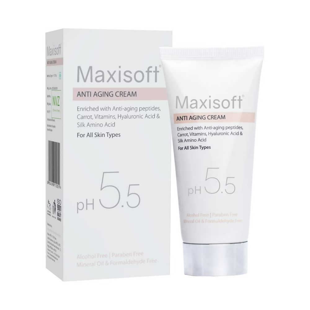 Maxisoft Anti Aging Cream Reduces Fine Lines, Wrinkles & Age Spots | Grocsy