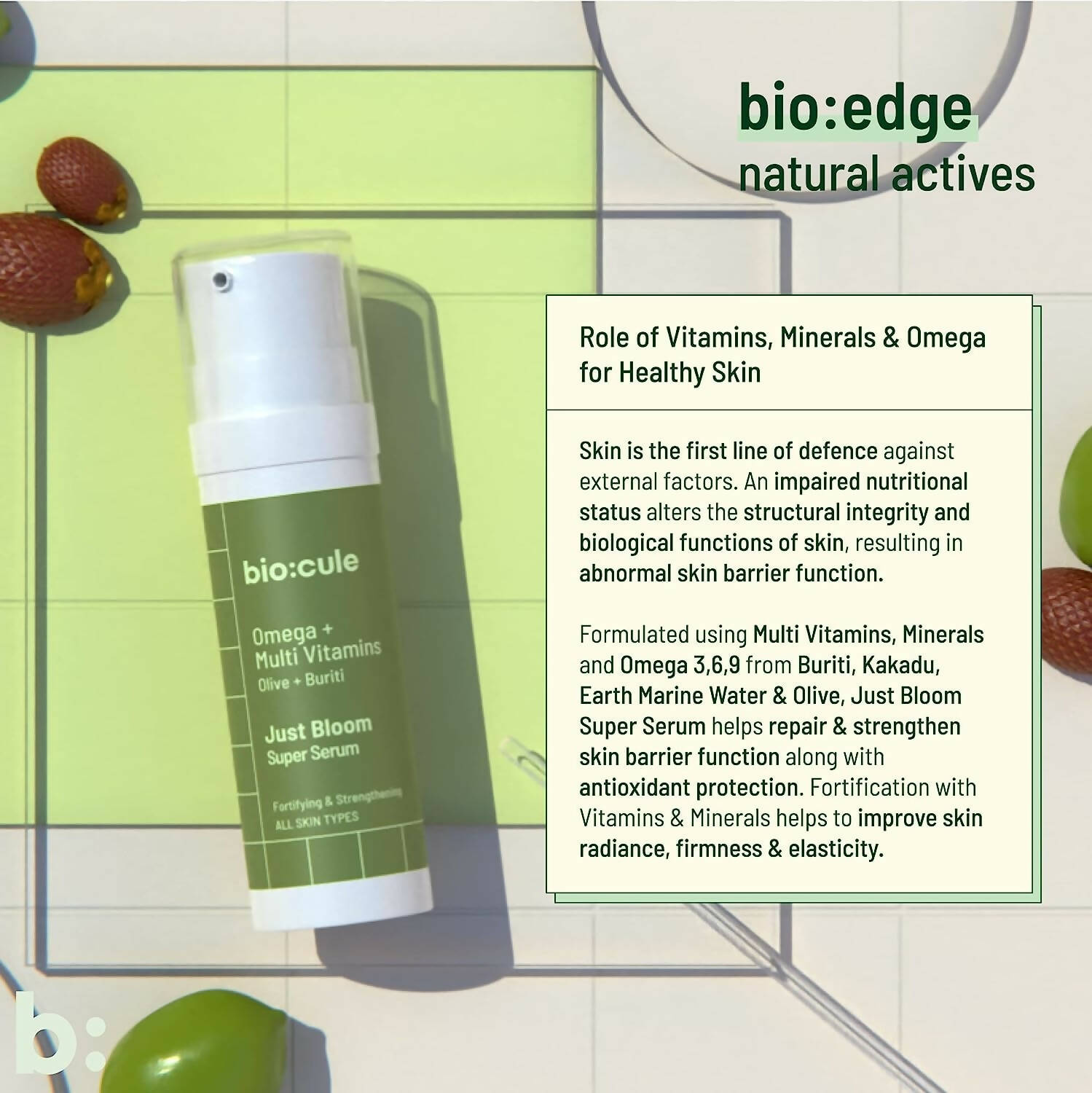 Biocule Just Bloom Super Fortifying Face Serum | Grocsy