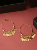 NVR Women Gold-Polished Hoop Earrings | Grocsy