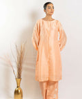 Timaraa Peach Heirloom – Silk Aari Zardosi Co-Ord Set | Grocsy