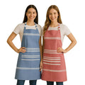 Varde Waterproof Chef Apron With 2 Pockets-Rock Blue & Light Mauve (Pack of 2) | Grocsy