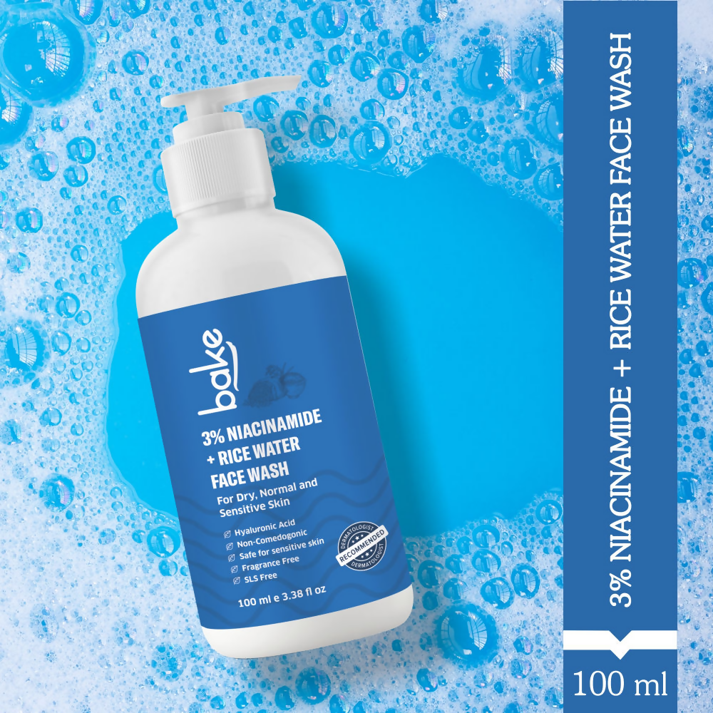 Bake 3% Niacinamide Face Wash with Rice Water | Grocsy