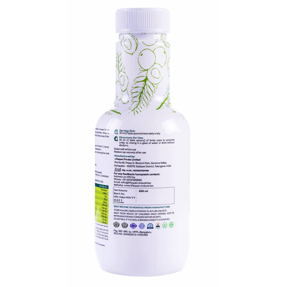 LifeSpan Amla Juice With Honey | Grocsy