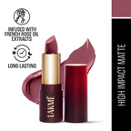 Lakme Forever Matte Lipstick, Made With French Rose Oil - Mauve Envy | Grocsy