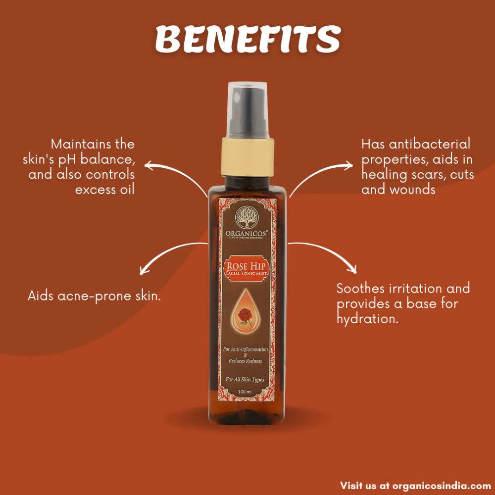 Organicos Rose Hip Facial Tonic Mist | Grocsy
