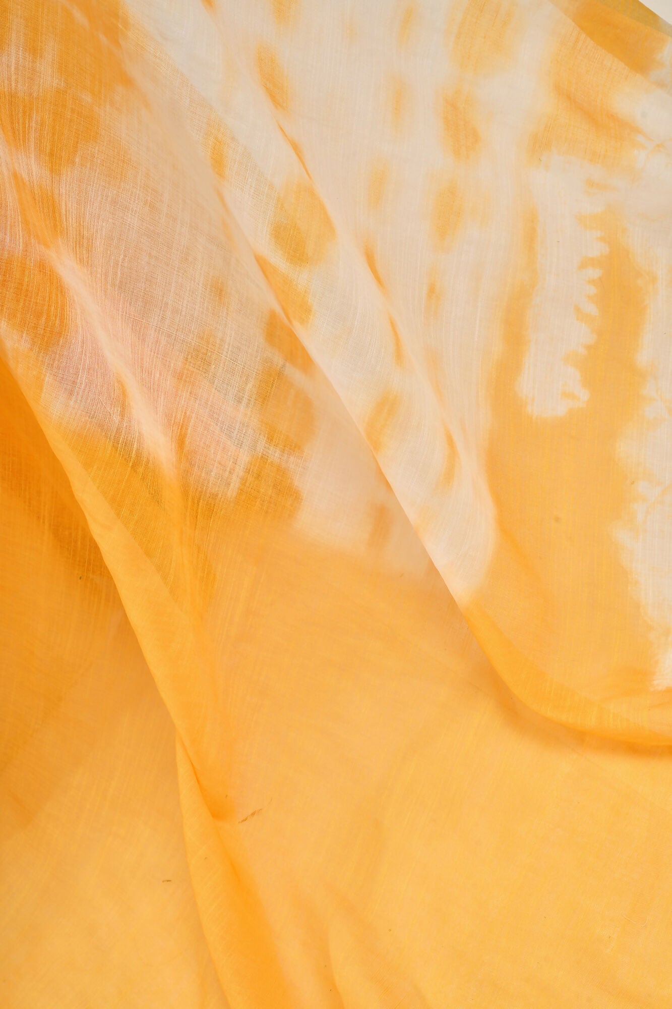 Vastranavya Yellow White Digital Printed Linen Ready To Wear Designer Saree with Unstitched Blouse | Grocsy