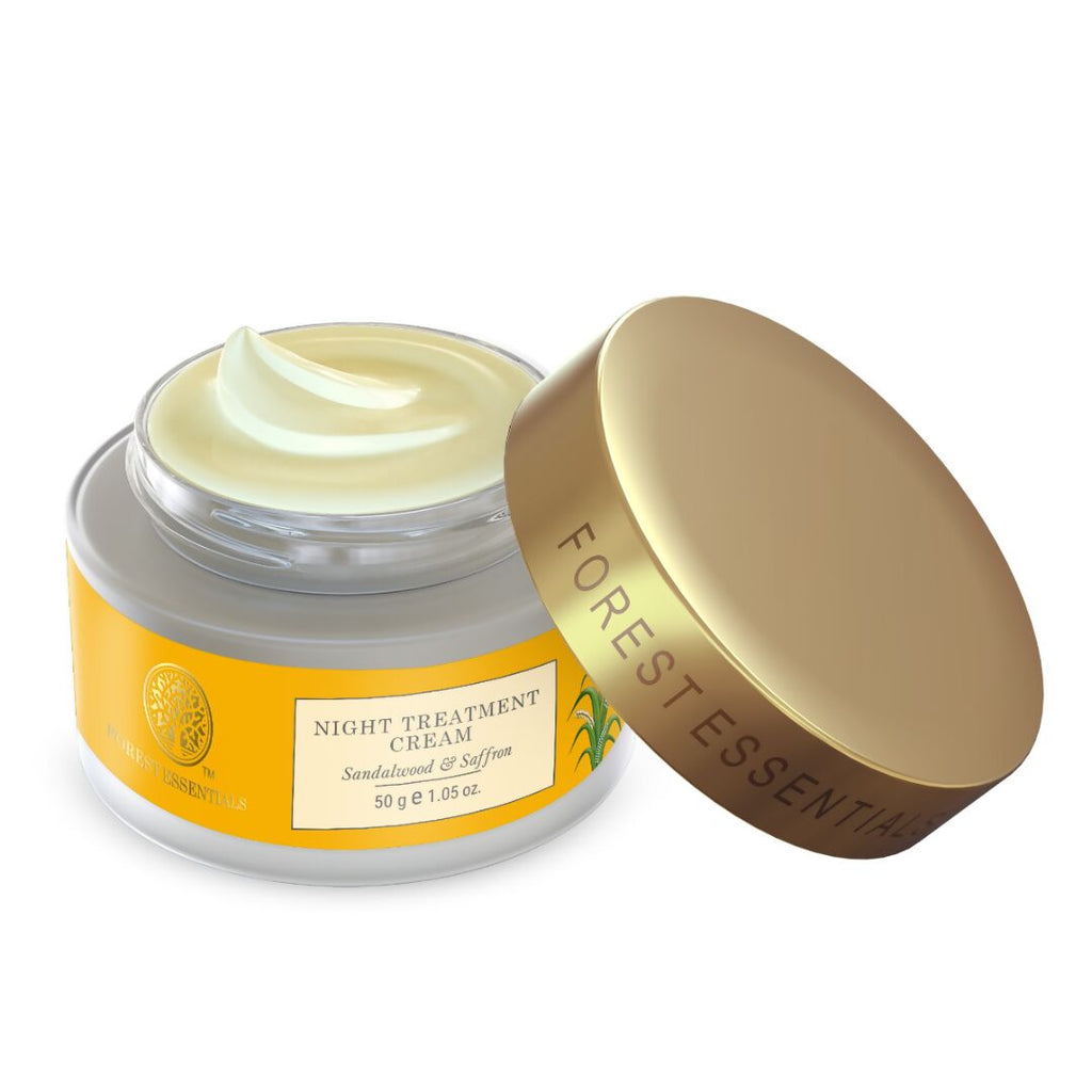 Forest Essentials Night Treatment Cream With Sandalwood & Saffron | Grocsy