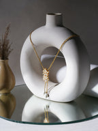 Long Kundan Neckpiece (Gold) - Ruby Raang | Grocsy