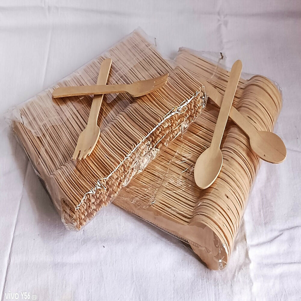 Eco friendly Wooden Spoon & Fork Combo | Grocsy