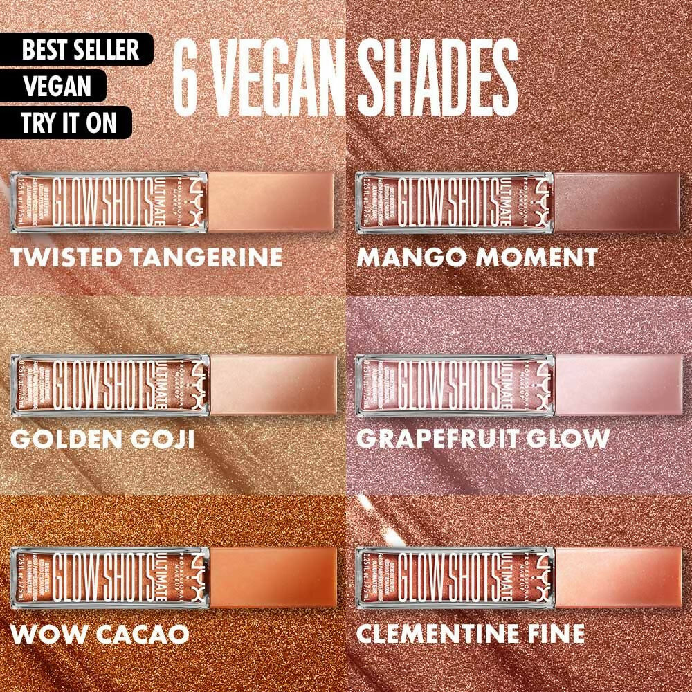 NYX Professional Makeup Ultimate Glow Shots Liquid Eyeshadow - Clementine Fine | Grocsy