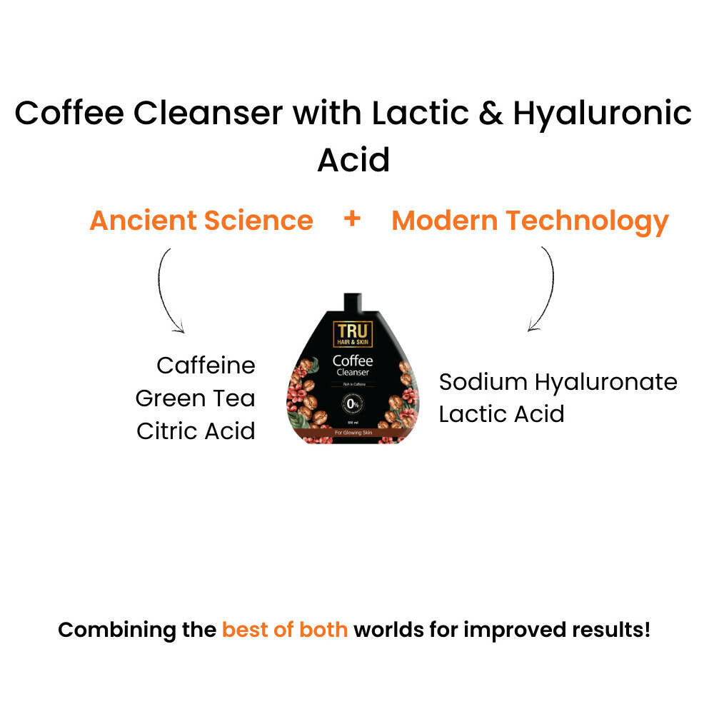 Tru Hair & Skin Coffee & Hyaluronic Acid Face Cleanser | Grocsy