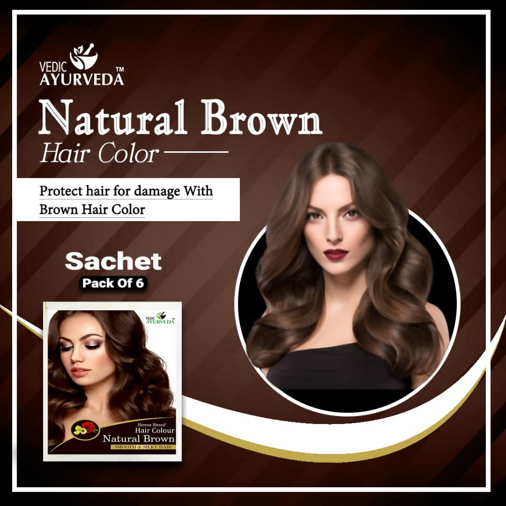 VedicAyurveda Henna Hair Color Naturally Brown | Grocsy