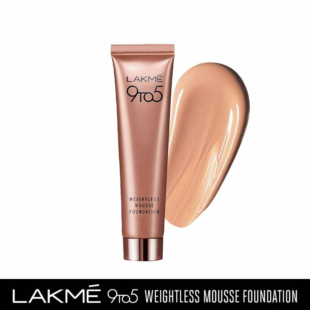 Lakme 9 to 5 Weightless Mousse Foundation - Rose Ivory | Grocsy