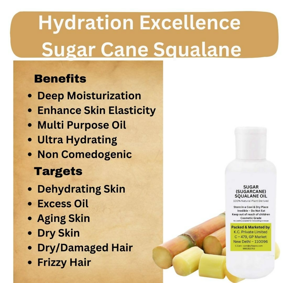 Urbaano Herbal 100% Natural Sugar Cane Squalane Face Oil | Grocsy