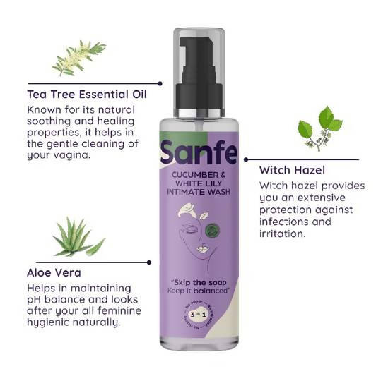 Sanfe Lavender & Chamomile 3 In 1 Intimate Wash | Grocsy