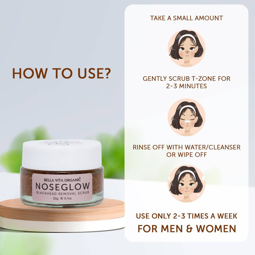 Bella Vita Organic Nose Glow Blackhead Removal Scrub | Grocsy