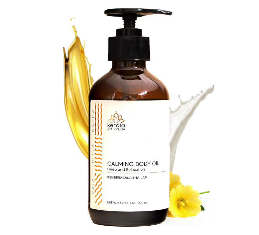 Kerala Ayurveda USA Calming Body Oil - Ksheerabala Thailam | Grocsy