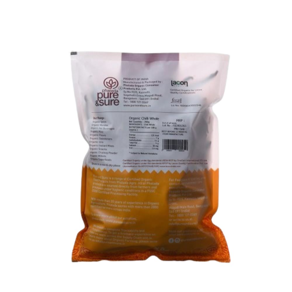 Pure & Sure Organic Chili Whole | Grocsy
