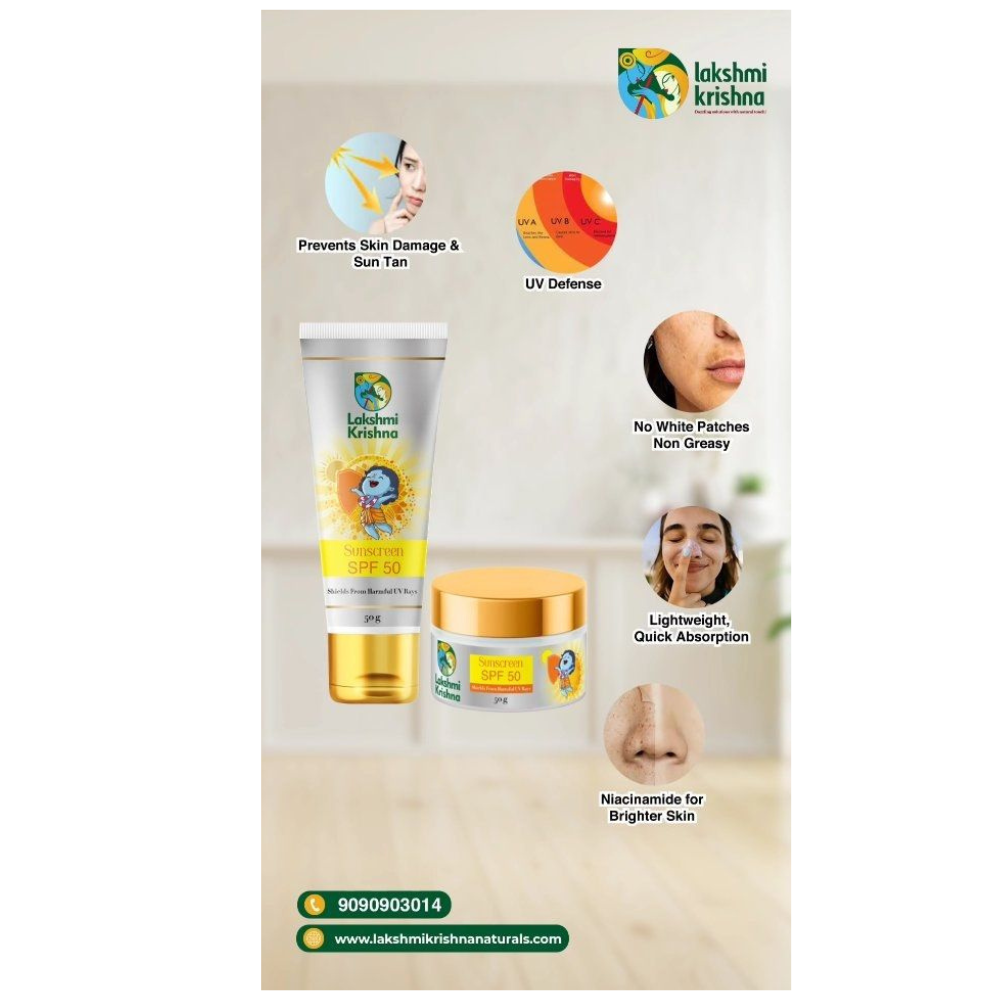 Lakshmi Krishna Sunscreen SPF 50 | Grocsy