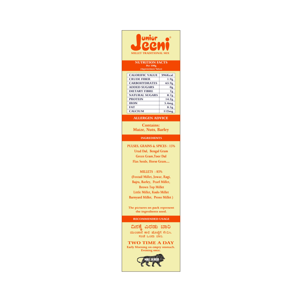 Jeeni Millet Health Mix For Junior | Grocsy