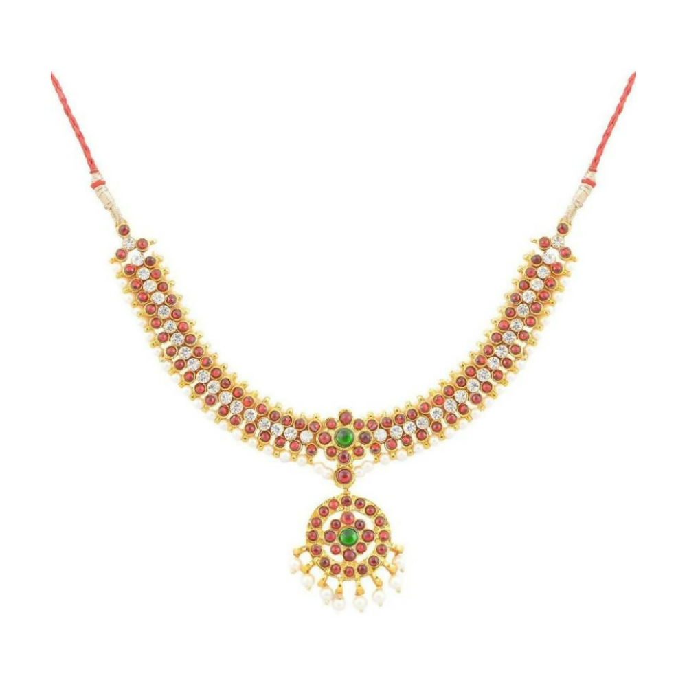 Elite trade Metal Copper Gold Green White Jewel Set