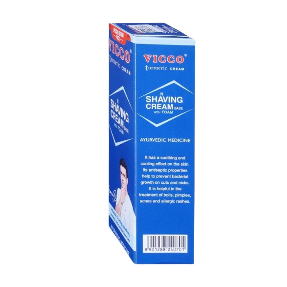 Vicco Turmeric Shaving Cream With Foam Base | Grocsy