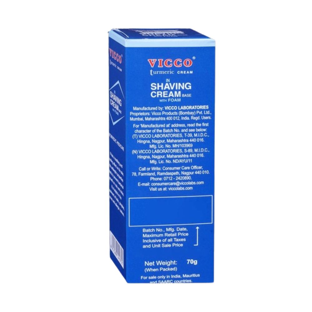 Vicco Turmeric Shaving Cream With Foam Base | Grocsy