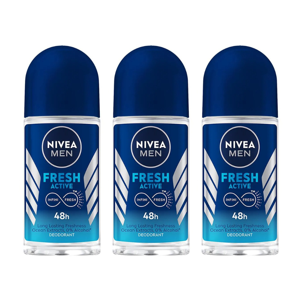 Nivea Men Fresh Active Deo Roll On 48 H Freshness | Grocsy