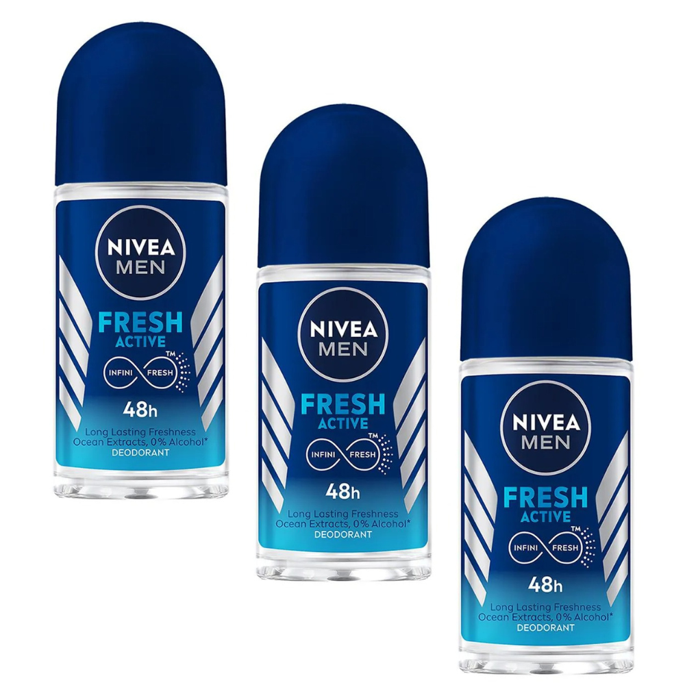 Nivea Men Fresh Active Deo Roll On 48 H Freshness | Grocsy
