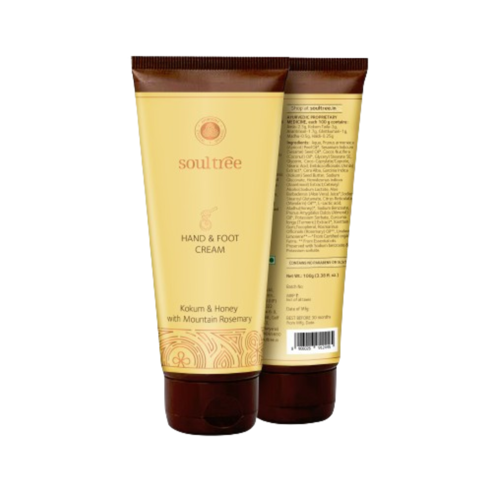 Soultree Hand & Foot Cream - Kokum & Honey With Mountain Rosemary | Grocsy