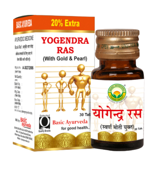 Basic Ayurveda Yogendra Ras (With Gold & Pearl) Tablets | Grocsy