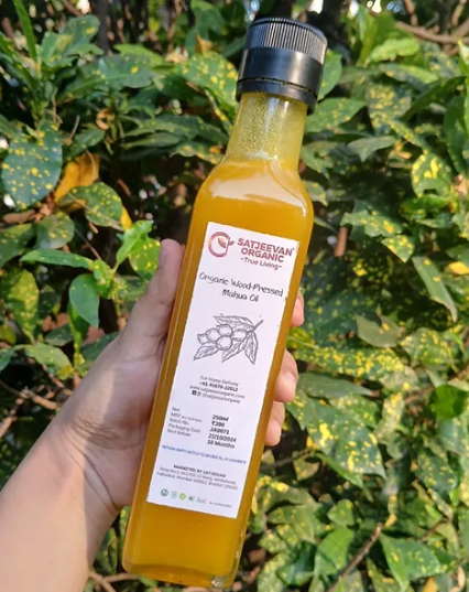 Satjeevan Organic Wood-Pressed Mahua Oil | Grocsy