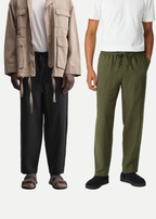 Fabmade Men’S Linen Pajama Combo – Olive & Black(Pack Of 2) | Grocsy