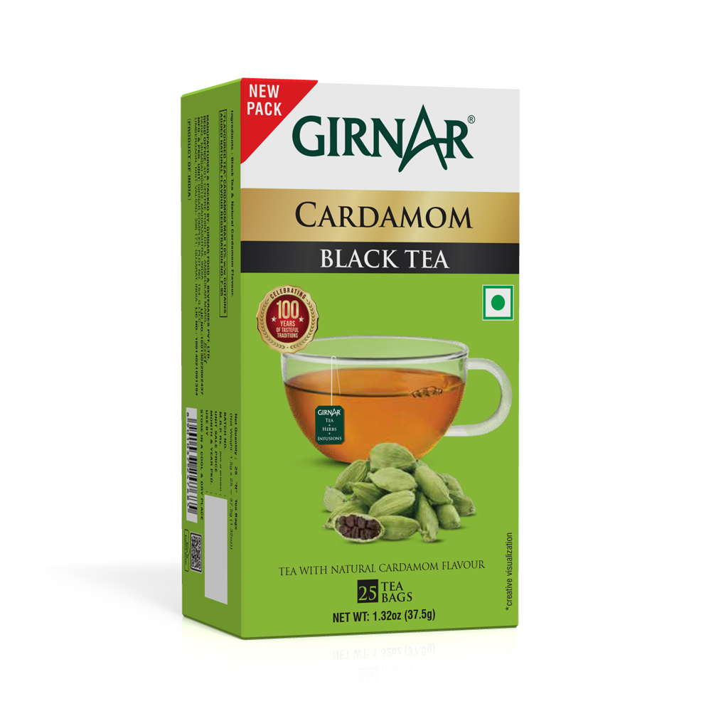Girnar Black Tea Bags - Elaichi | Grocsy