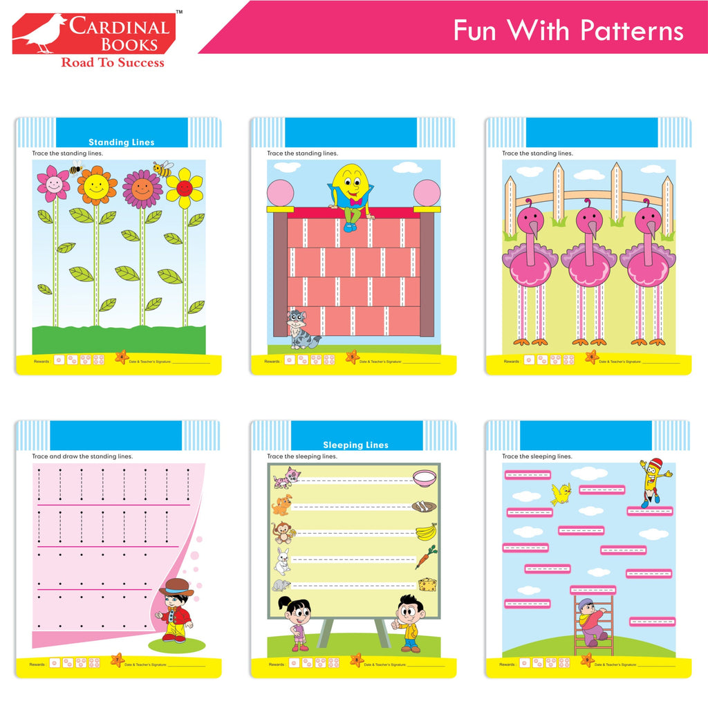 Cardinal ABC & Pattern Book Set (Set Of 2)| Alphabet Picture Book|General Knowledge Book|Pattern Writing Book| Combo Book for Kids| Ages 3-5 Years | Grocsy