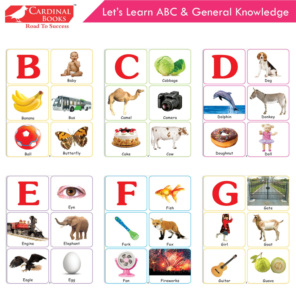 Cardinal ABC & Pattern Book Set (Set Of 2)| Alphabet Picture Book|General Knowledge Book|Pattern Writing Book| Combo Book for Kids| Ages 3-5 Years | Grocsy