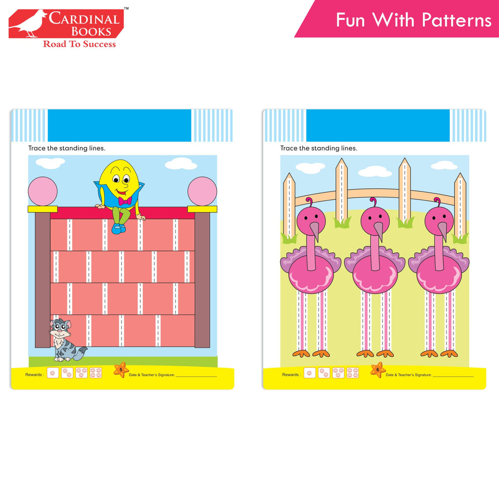 Cardinal ABC & Pattern Book Set (Set Of 2)| Alphabet Picture Book|General Knowledge Book|Pattern Writing Book| Combo Book for Kids| Ages 3-5 Years | Grocsy