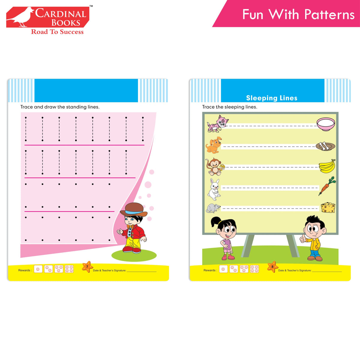 Cardinal ABC & Pattern Book Set (Set Of 2)| Alphabet Picture Book|General Knowledge Book|Pattern Writing Book| Combo Book for Kids| Ages 3-5 Years | Grocsy