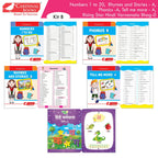 Cardinal Books Preschool Learning Junior KG (LKG) Kit C Set of 16| Ages 4-5 Years| Alphabet| Number| Rhymes and Stories| Phonic| Hindi Varnmala | Grocsy