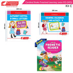 Cardinal Books Preschool Learning Junior KG (LKG) Kit C Set of 16| Ages 4-5 Years| Alphabet| Number| Rhymes and Stories| Phonic| Hindi Varnmala | Grocsy