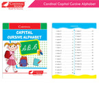 Cardinal Cursive Alphabet Capital and Small Letter Writing Practice Books for Kids| Set of 3|Kindergarten Book for Kids Ages 3-7 Years | Grocsy