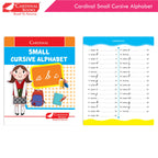 Cardinal Cursive Alphabet Capital and Small Letter Writing Practice Books for Kids| Set of 3|Kindergarten Book for Kids Ages 3-7 Years | Grocsy