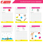 Cardinal Cursive Alphabet Capital and Small Letter Writing Practice Books for Kids| Set of 3|Kindergarten Book for Kids Ages 3-7 Years | Grocsy
