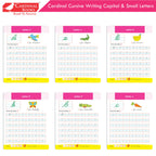 Cardinal Cursive Alphabet Capital and Small Letter Writing Practice Books for Kids| Set of 3|Kindergarten Book for Kids Ages 3-7 Years | Grocsy