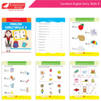 Cardinal Fun Learning Junior KG Activity Books Set of 6|Number| Rhymes & Story| Phonic| English & Maths Skill| Colouring Book For Kids Ages 4-5 Years | Grocsy