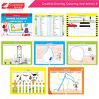 Cardinal Fun Learning Junior KG Activity Books Set of 6|Number| Rhymes & Story| Phonic| English & Maths Skill| Colouring Book For Kids Ages 4-5 Years | Grocsy